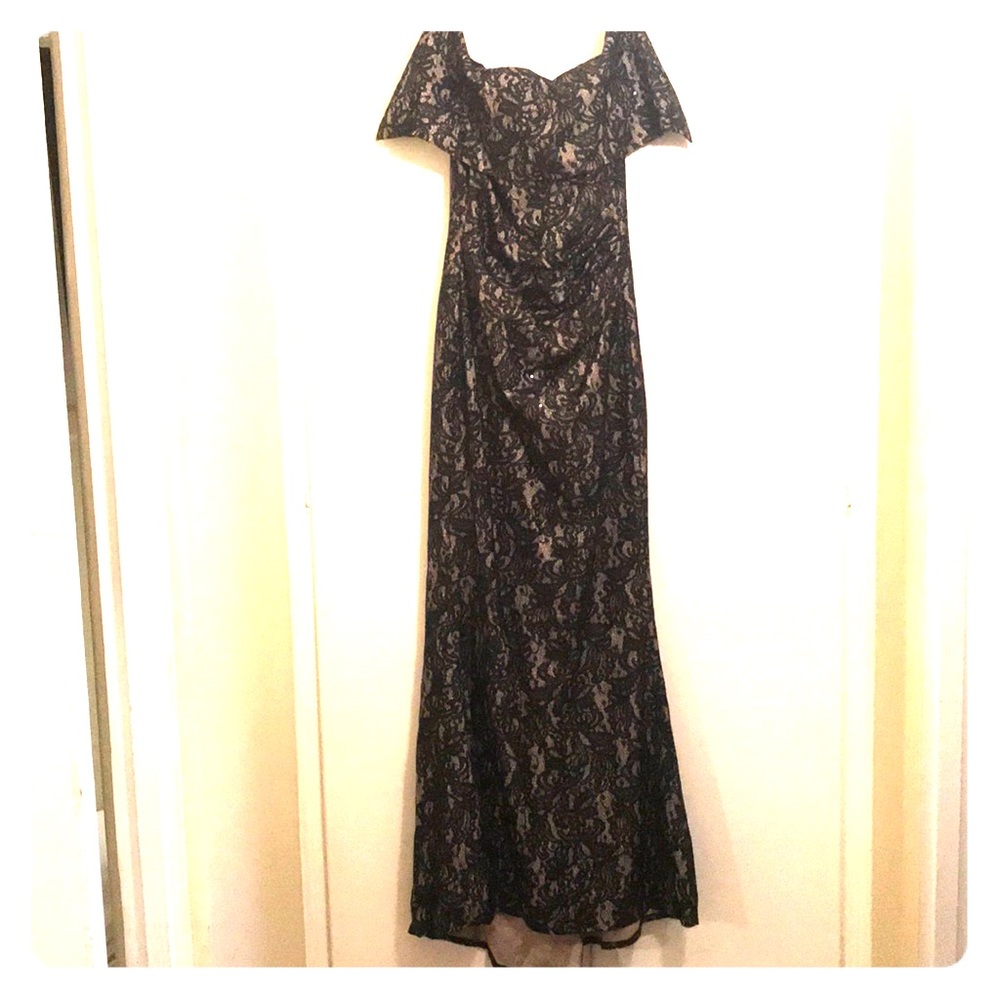 Vince Camino Sequin Off the Shoulder Gown